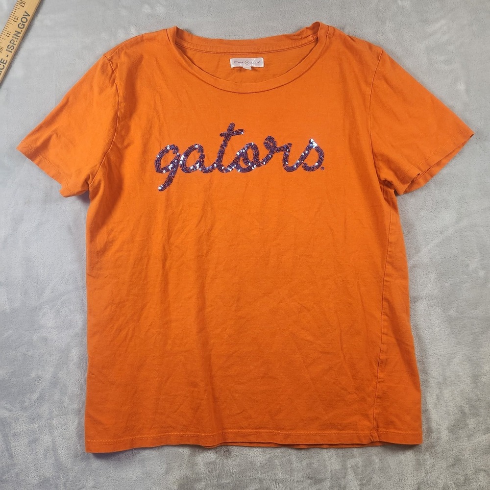Stewart Simmons Florida Gators Sequin T Shirt Size Mediun‎ Orange Gameday SEC